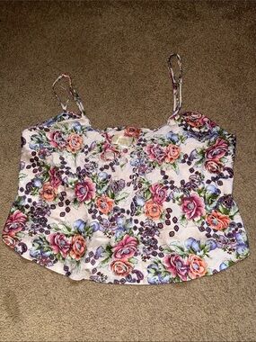 Vintage Gold Label Victoria's Secret Floral Paisley Camisole
